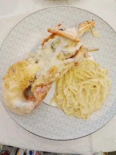 芝士開邊龍蝦拌伊麵