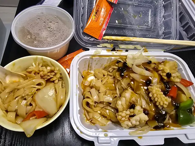 豉汁鮮魷炒河