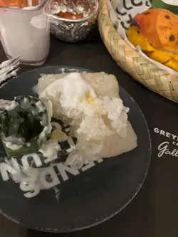 未煮透嘅椰汁西米糕！😖