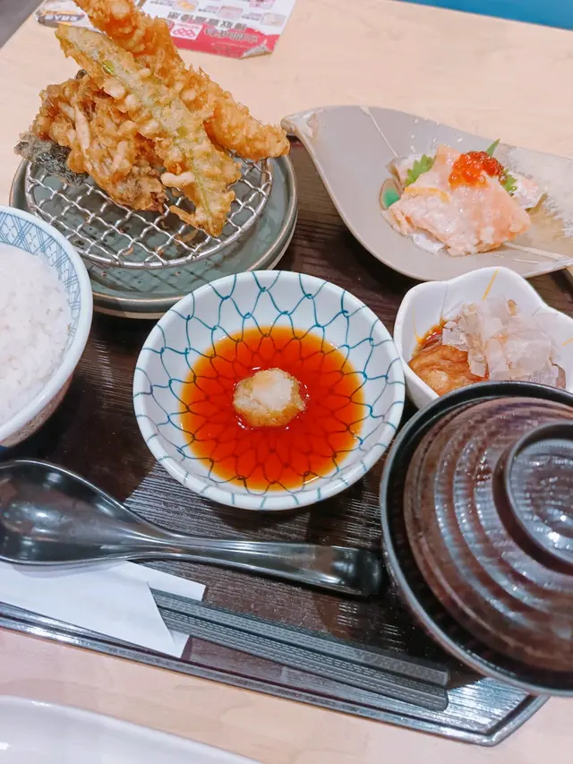 燒鹽麴鮭魚 & 天婦羅御膳