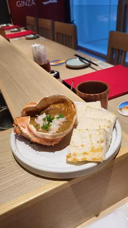 蟹膏多士