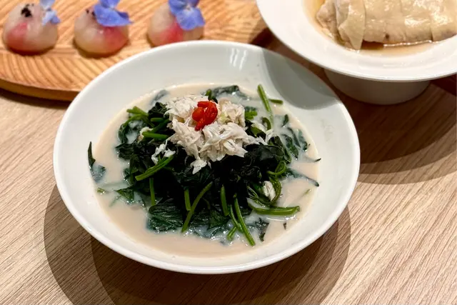 豆漿蟹肉番薯葉苗