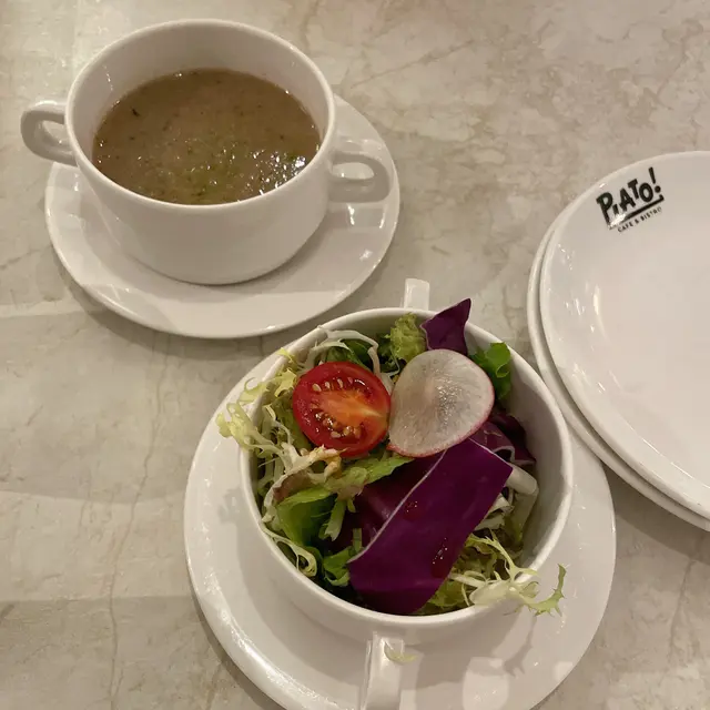 田園沙律&忌廉蘑菇湯