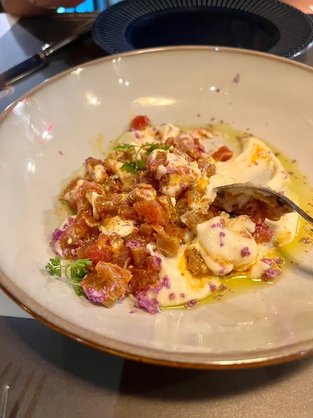 Bluefin Tuna Tartare with Ajo Blanco Sauce