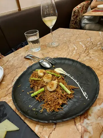 西班牙面条 香煎北海道带子