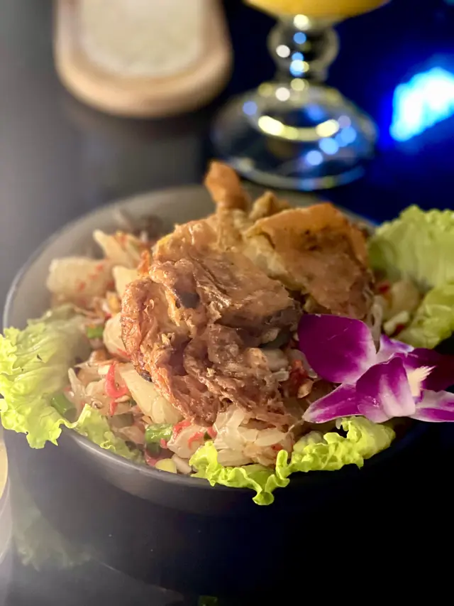 炸軟殼蟹柚子沙律