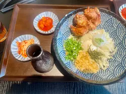 日式炸鸡浇汁冷乌冬