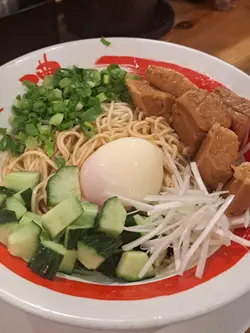 Diced Charsiu & Onsen Egg Abura Soba 