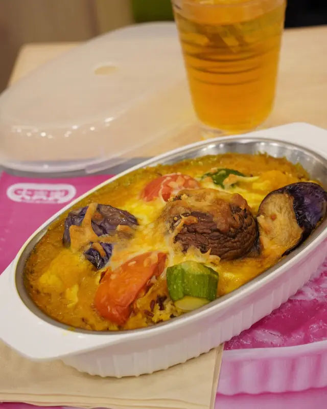 烤大啡菇葡汁雜菜焗飯套餐