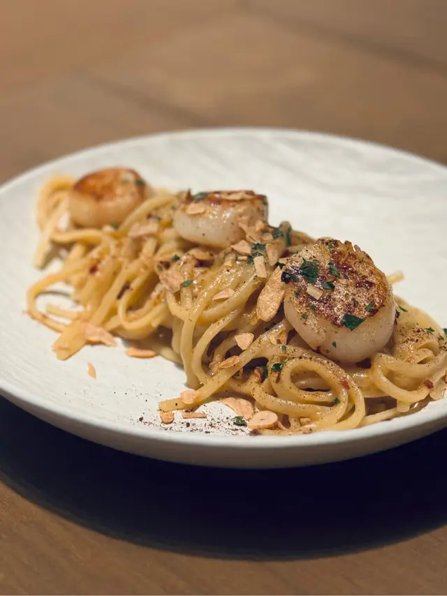 北海道帶子蒜油辣椒扁意粉