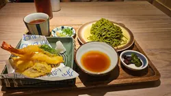 海鮮天婦羅抹茶蕎麥麵定食