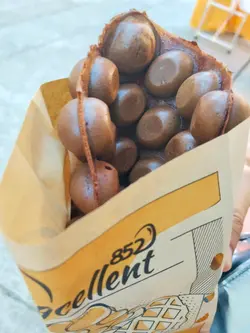 (贈品) 蜂蜜麻糬雞蛋仔,朱古力底