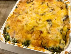 雙重芝士焗西蘭花雜菌