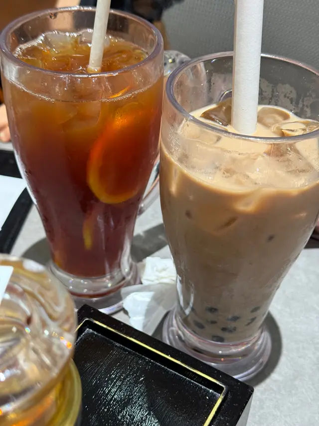 珍珠奶茶+凍檸茶