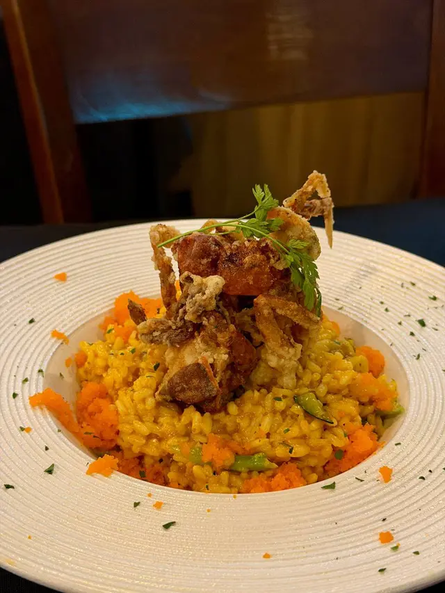 炸軟殼蟹蟹黃意大利飯