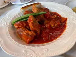 猪梅肉烩意式茄蓉炒意大利粉