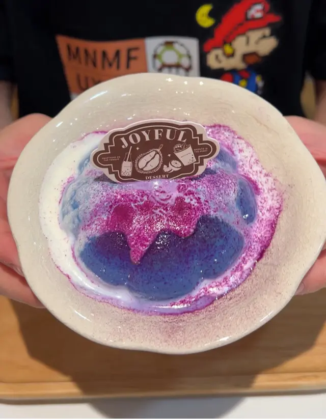 蝶豆花富士山奶凍