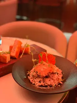 Crab Miso Risotto With Crab Meat And Asparagus