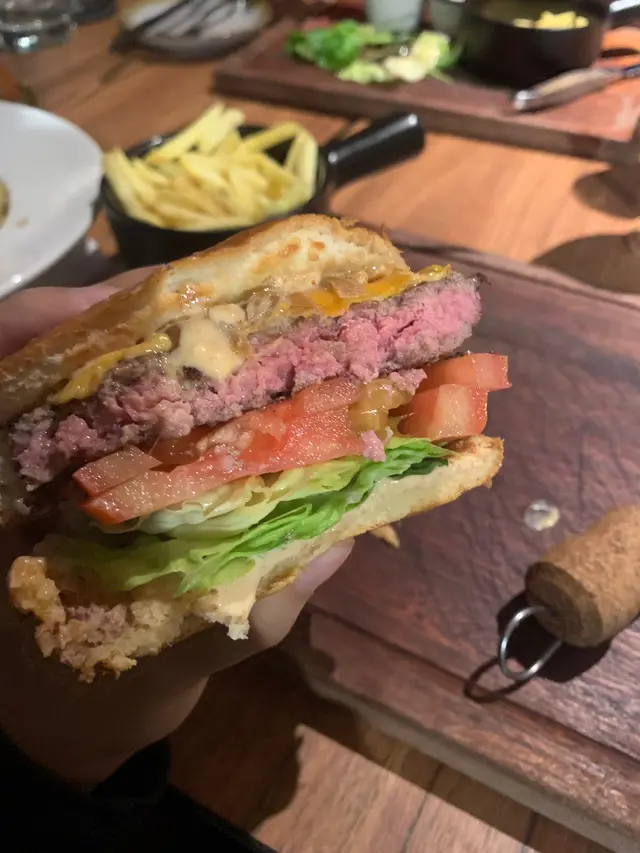 Signature  Beefy  Smash  Burger  with  fries