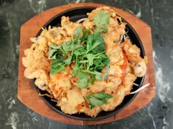 铁板香菇煎薄饼