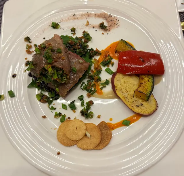 日本A5和牛薄燒, 香煎野菜.