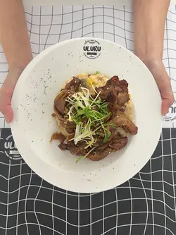 红烧蜜汁猪腩肉片五香肉丁烩意大利饭