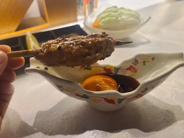 免治雞肉棒配溫泉蛋