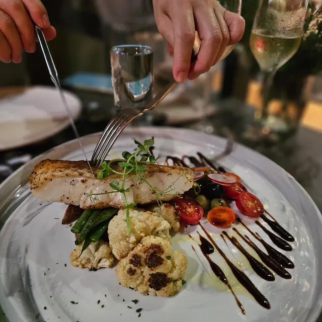 地中海煎烤智利海鱸魚