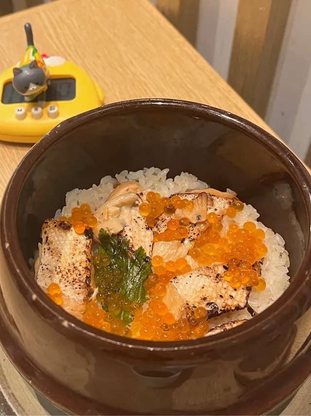 西京燒三文魚腩土鍋飯🧡