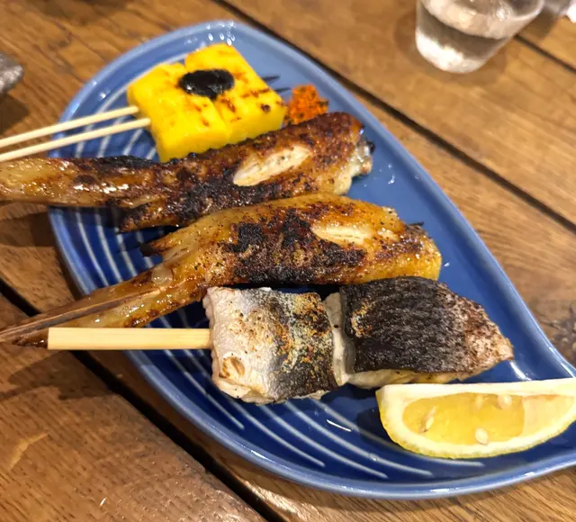 燒白鱔,. 雞全翼串,  黑松露玉子燒