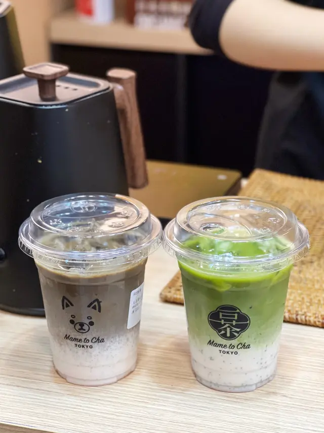 焙茶櫻花鮮奶 & 抹茶櫻花鮮奶