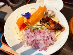 Oyster Tsukemen with Honey Glazed & Grilled Oysters 蜜機金蠔炙燒牡蠣沾麵
