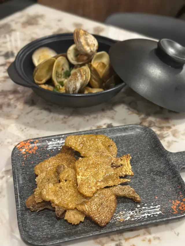 麻辣煮蜆/雞皮仙貝