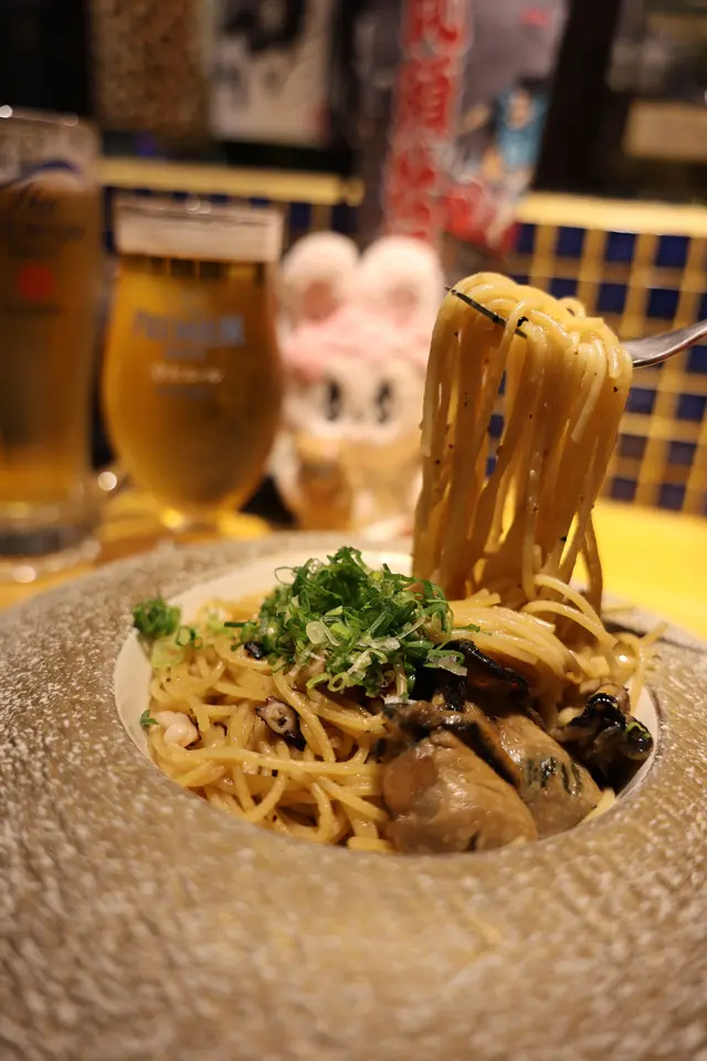 蒜香辣椒蠔八爪魚意粉