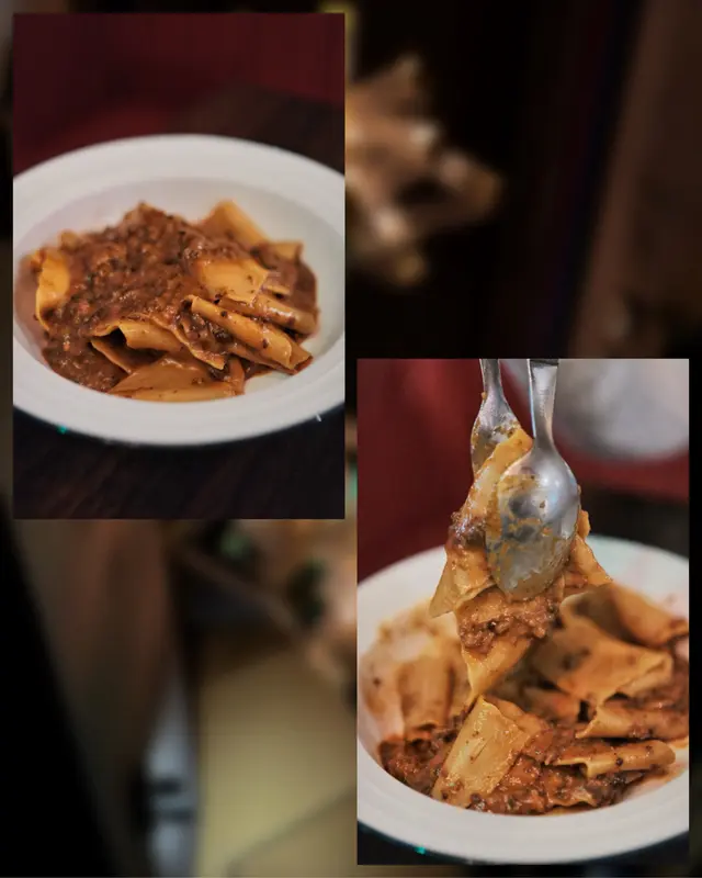 Homemade Pappardelle Bolognese
