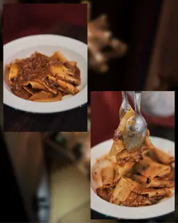 Homemade Pappardelle Bolognese